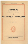 Journal d'agronomie tropicale et de botanique appliquée., 6 - 7 tome XIX - 1972 - Bulletin N°6 - 7 tome XIX