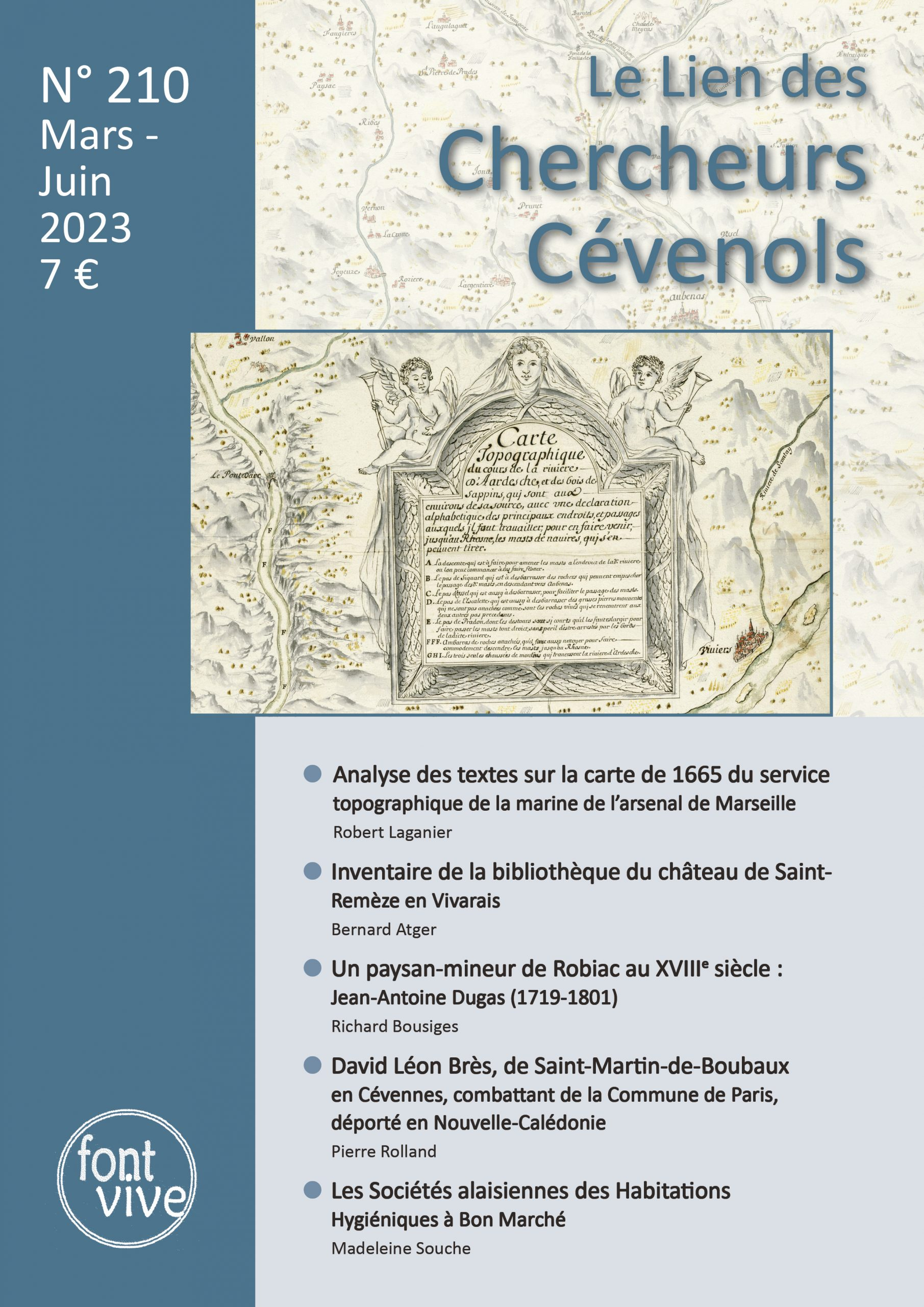 Le Lien des Chercheurs Cévenols, 210 - Mars - Juin 2023 - Bulletin n° 210