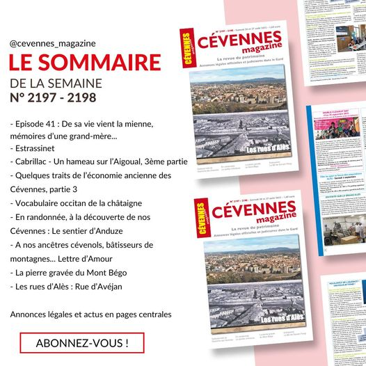 Cévennes Magazine, 2197-2198 - Bulletin n°2197 - 2198