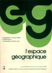 L'Espace géographique, 2 - Bulletin n°2