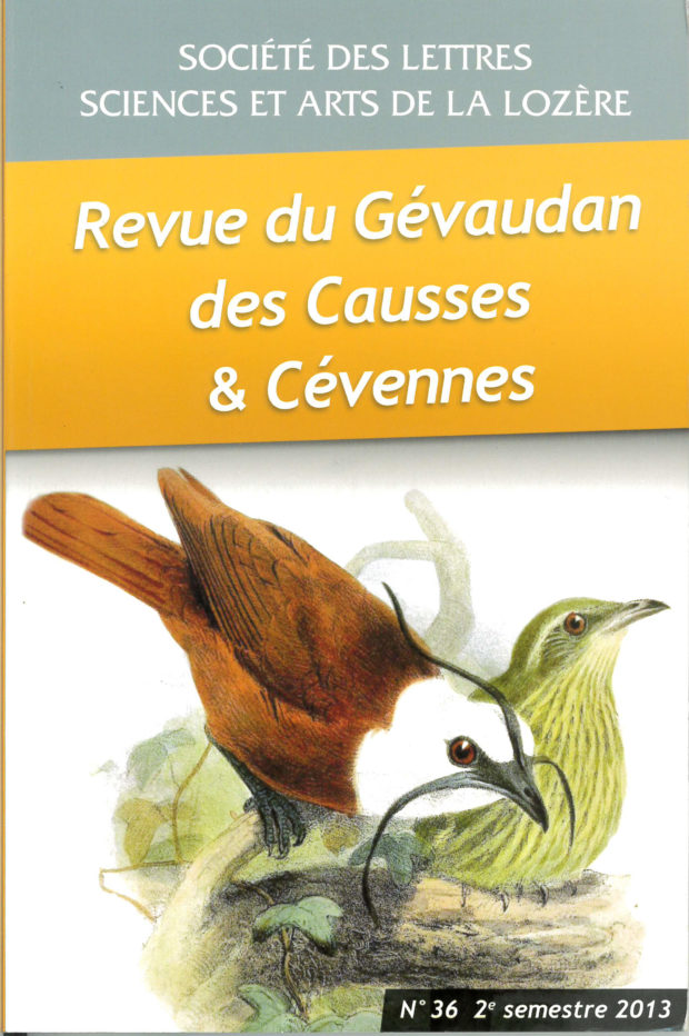 Revue du Gévaudan des Causses et des Cévennes, 36 - 2e semestre 2013 - Bulletin n°36